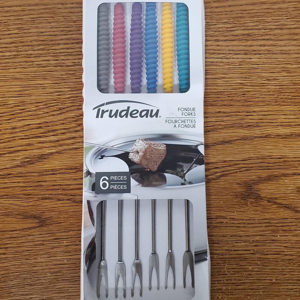 Kitchen Utensils - 6 Colorful Fondou Forks - New in Box by Trudeau